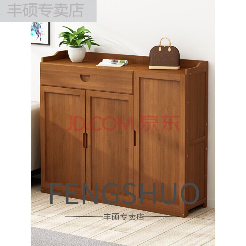 多层门口大容量进门多层简易经济型防尘楠竹木质收纳鞋架鞋柜大容量