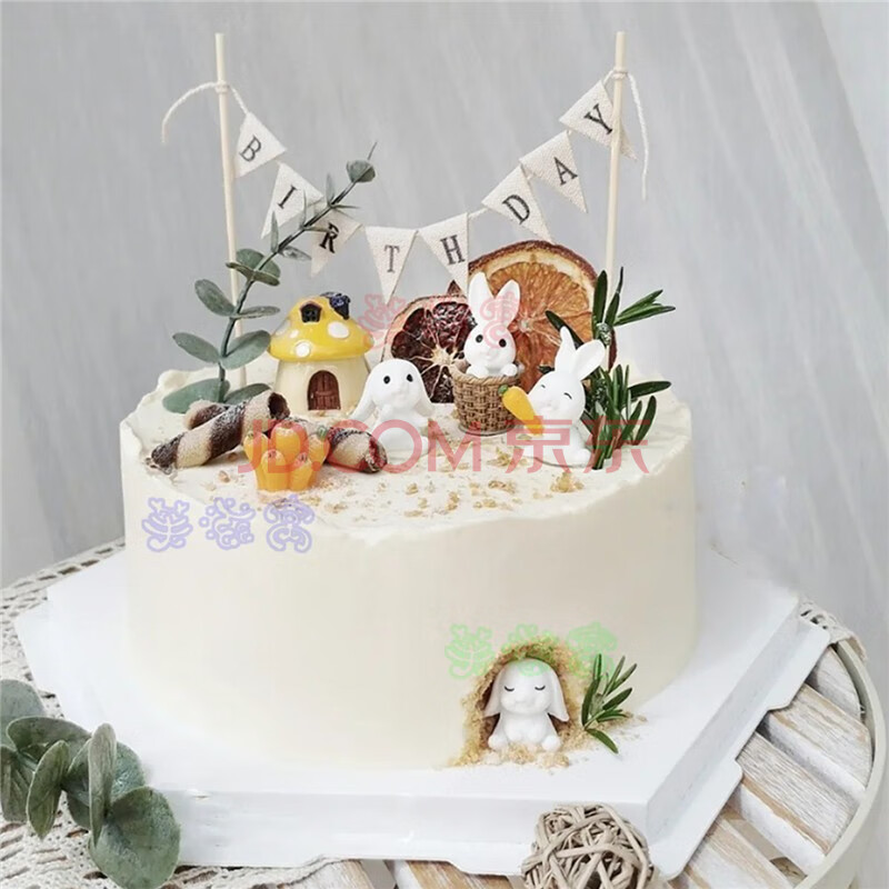 网红小兔子生日蛋糕同城小白兔胡萝卜生肖兔蛋糕儿童卡通全国北京上海