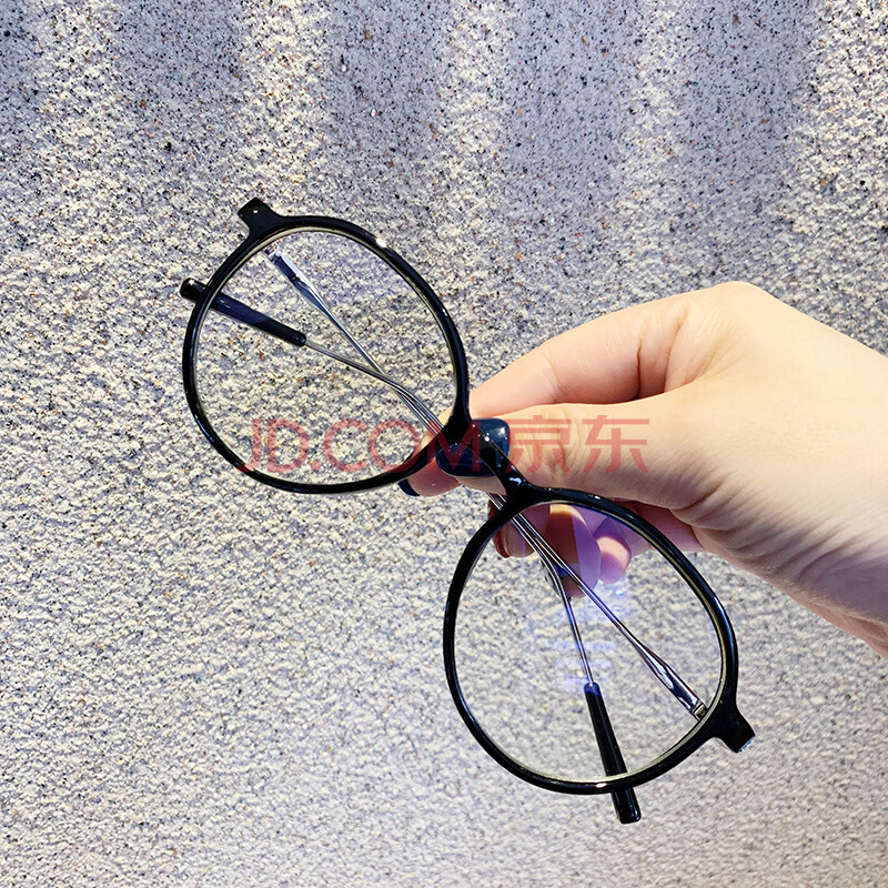 2021新款网红眼镜框女潮 复古圆框金属细腿近视眼镜架