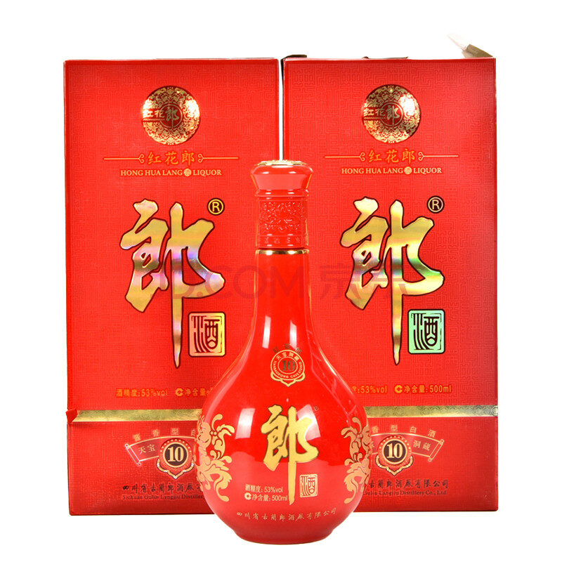 红花郎十年10年 2011年 53度 500ml 2瓶【图片 价格 品牌 报价】-京东