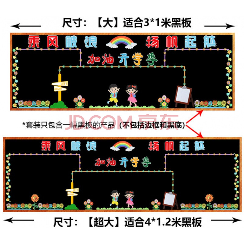 纤雅洁新学期黑板报装饰墙贴画小学开学教室布置班级文化墙幼儿园主题