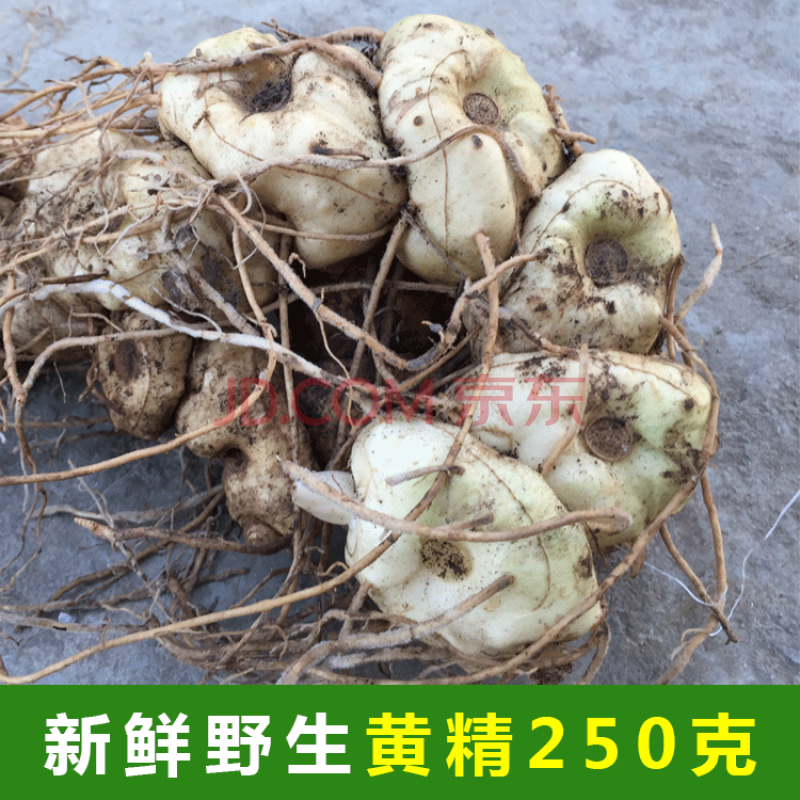 贵州野生新鲜黄精 自挖精选大个鸡头滇黄精老虎姜中药材 精选250克