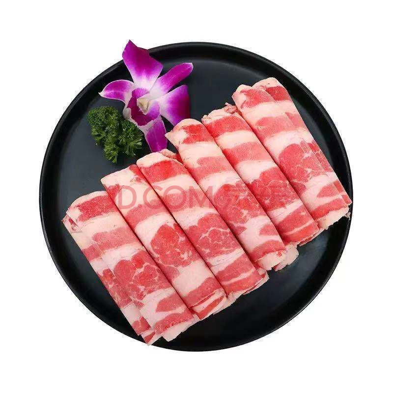 新鲜肥牛卷微调理牛肉卷牛肉片 精品调理肥牛【纯牛肉 肥牛卷500g