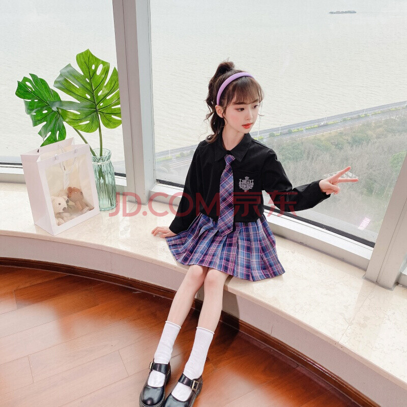 小女孩jk制服半身裙子11至岁13中大童8小穿的衣服装女生9十岁秋装15