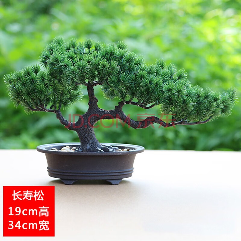 仿真绿植假松树迎客松盆栽样板房展厅酒店摆放植物盆景装饰品 长寿松