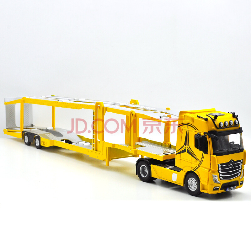 1:32奔驰拖车模型重卡大型运输双层平板车仿真合金卡车玩具汽车收藏