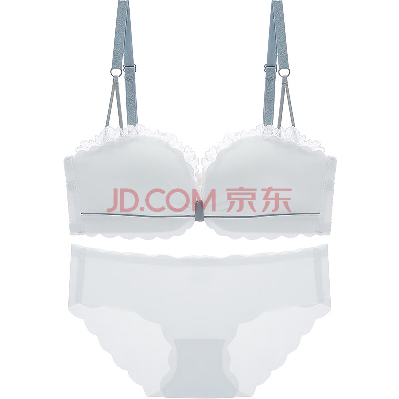 内衣女小胸无钢圈学生清新高中少女日系厚文胸罩bra 白色单件装 36a=