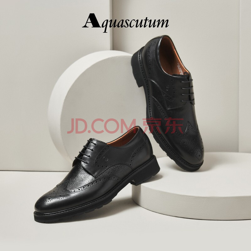 aquascutum/雅格狮丹 布洛克鞋牛皮鹿皮商务休闲男鞋 潮流时尚男士