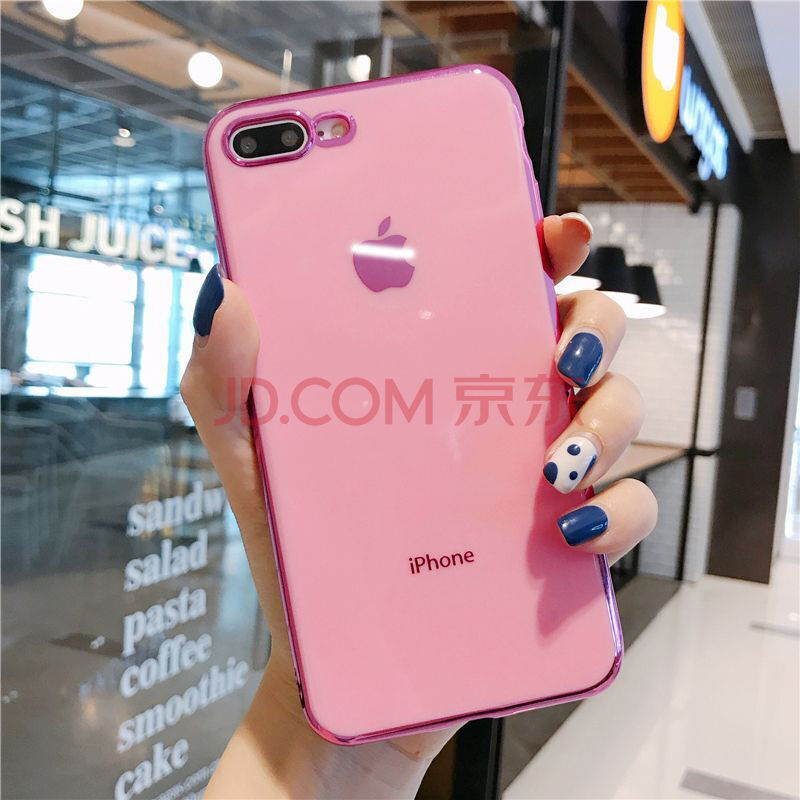 苹果7plus手机壳电镀iphone6sp祖母绿8p软壳女男5.