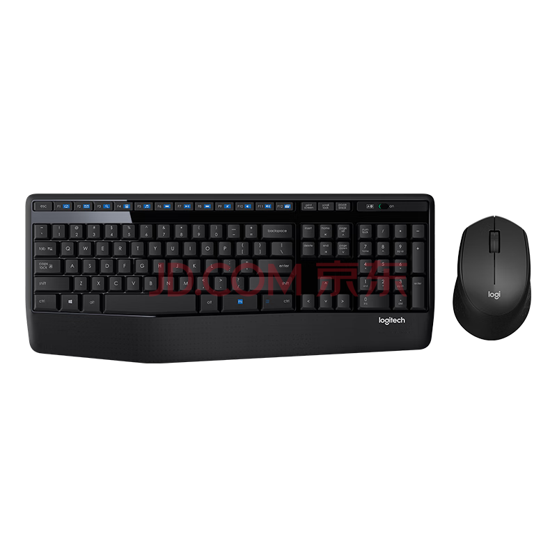 罗技（Logitech）MK345无线办公键鼠套装 宽大掌托 舒适键入体验 全尺寸 带无线2.4G接收器 黑色
