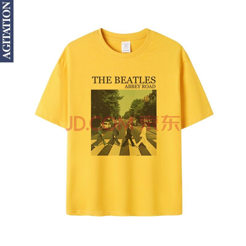 the beatles 披头士甲壳虫乐队短袖t恤 摇滚音乐衣服棉圆领初高中大学