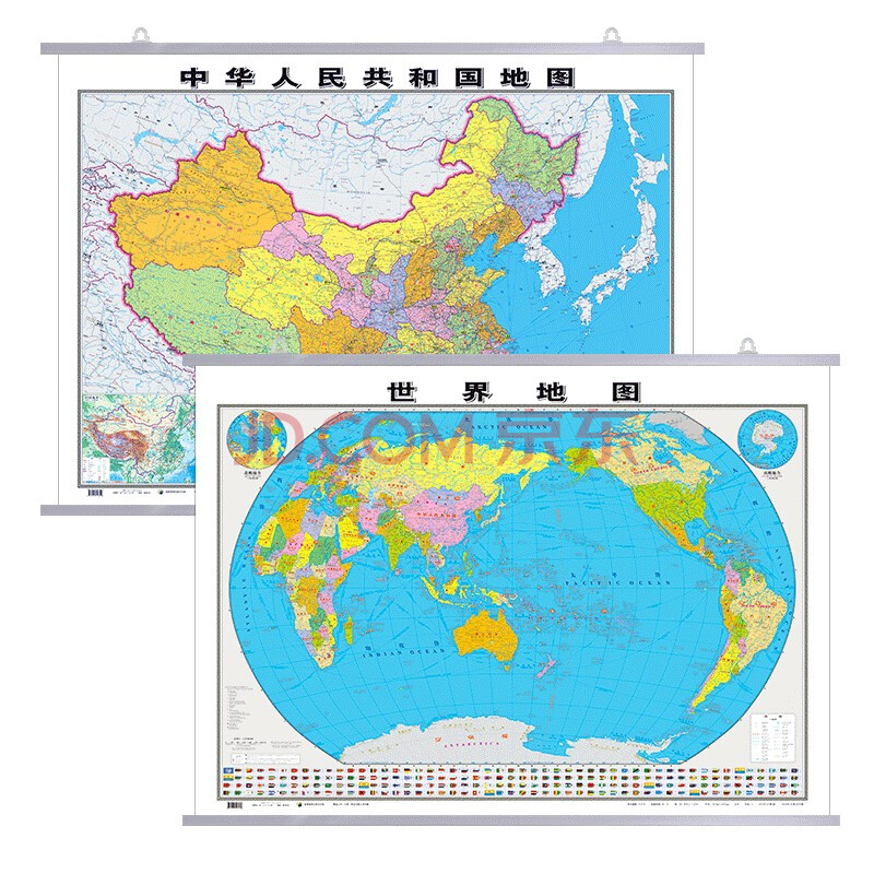 2021新版 中国地图挂图 分省地图 高清防水加厚 109*78厘米 旅游