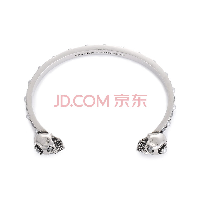 亚历山大·麦昆 mcqueen 女士黄铜仿古双骷髅头手镯手环 553653 j160y