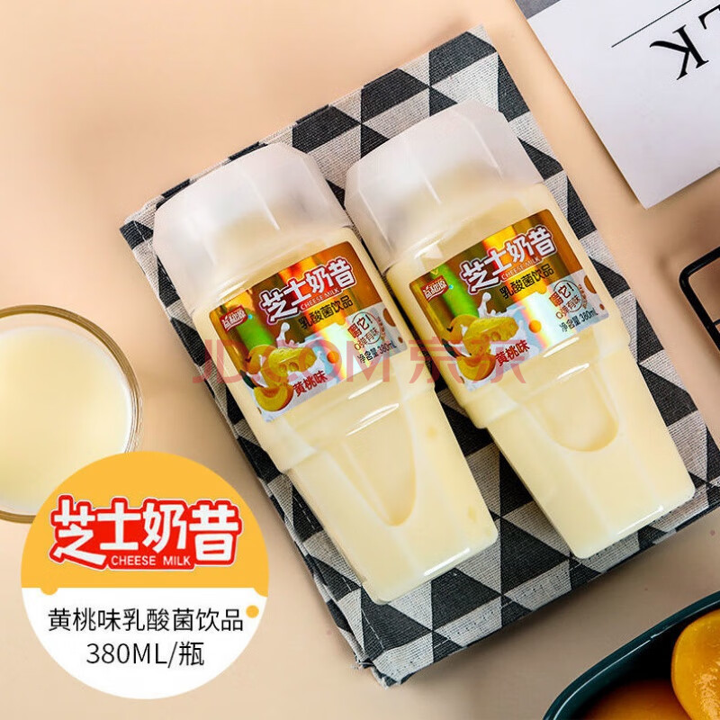 果粒芝士奶昔乳酸菌黄桃草莓原味饮料整箱 黄桃-椰果粒奶昔-15瓶 15瓶