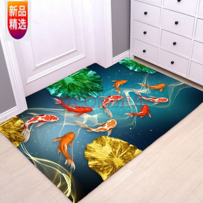 进门地垫入户门垫卧室厨房浴室卫生间门口防滑垫吸水脚垫家用九鱼图