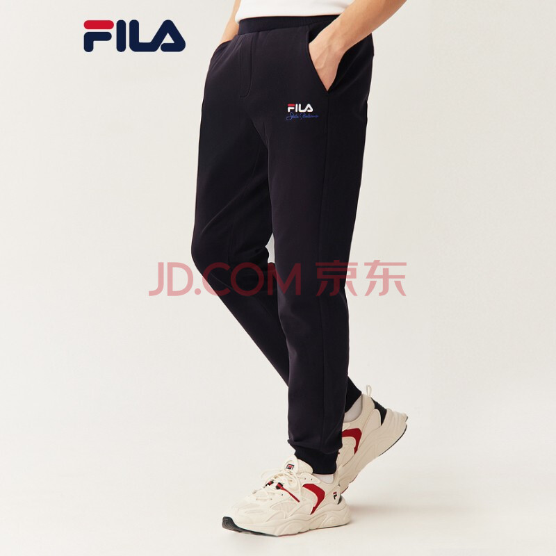 fila 斐乐官方运动裤男士针织长裤2021春季新款束脚时尚休闲长裤训练