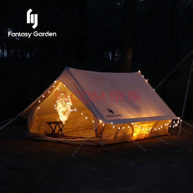 梦花园fantasygarden屋形帐篷户外轻奢棉布加厚家庭露营屋檐帐篷月