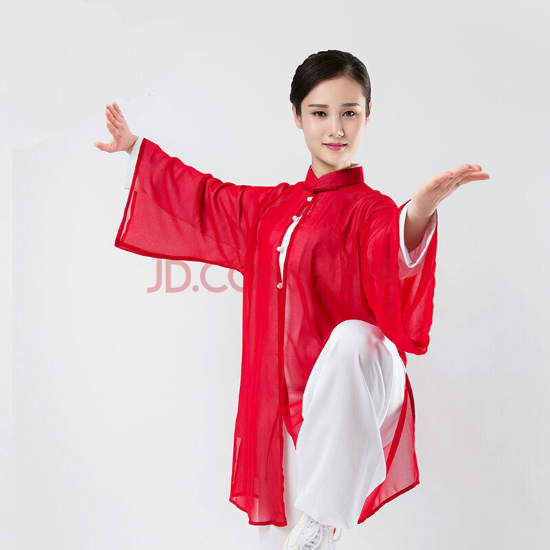 新款太极服女披纱中国风太极拳比赛武术功夫表演服晨练服春夏秋冬季