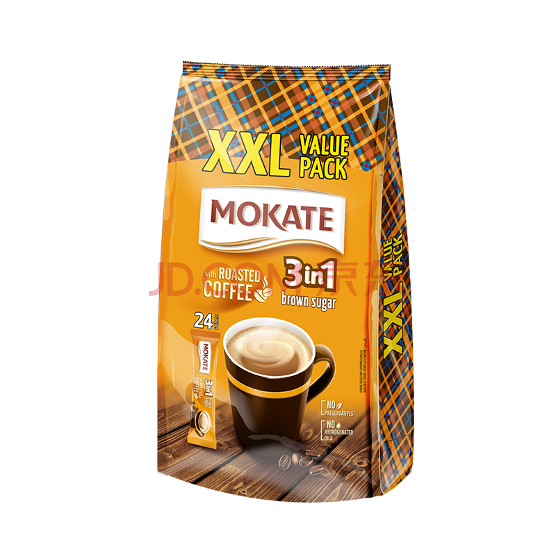 波美克mokate速溶咖啡欧洲原装进口三合一蔗糖408g17g24条