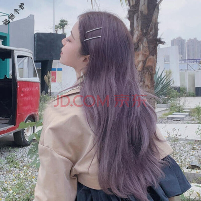 【超显白】网红染膏2021流行仙渣女色青木棕蓝灰奶芋紫粉灰染发剂 奶