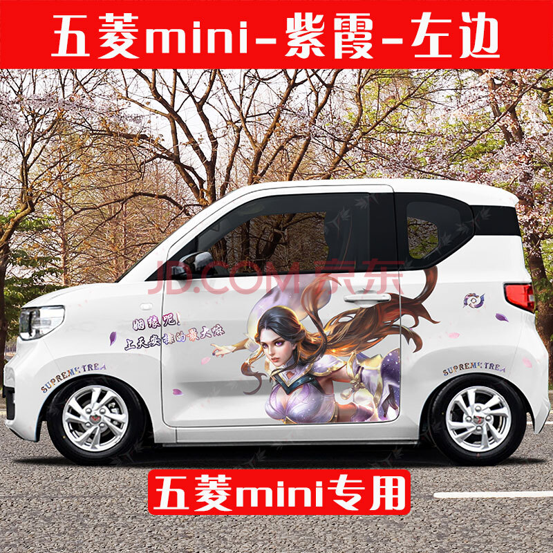 五菱宏光mini ev车贴王者荣耀 蔡文姬瑶拉花新能源电动车汽车贴纸