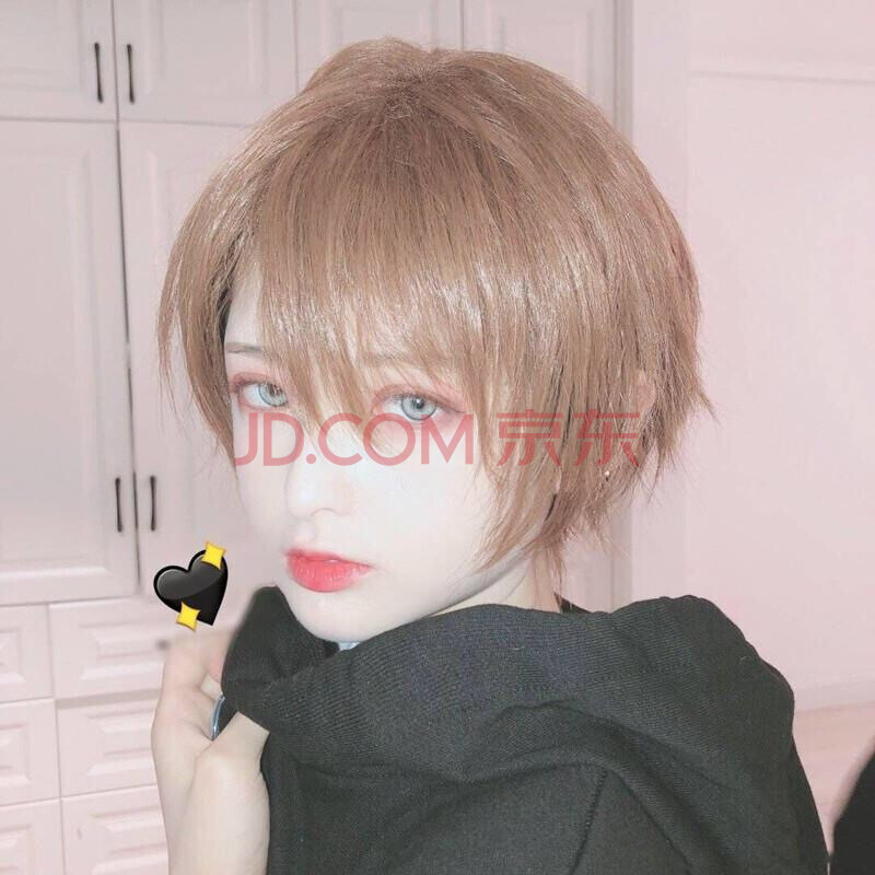 日系假发男短发日常万用cos正太韩版帅气少年感自然蓬松全头套式 浅
