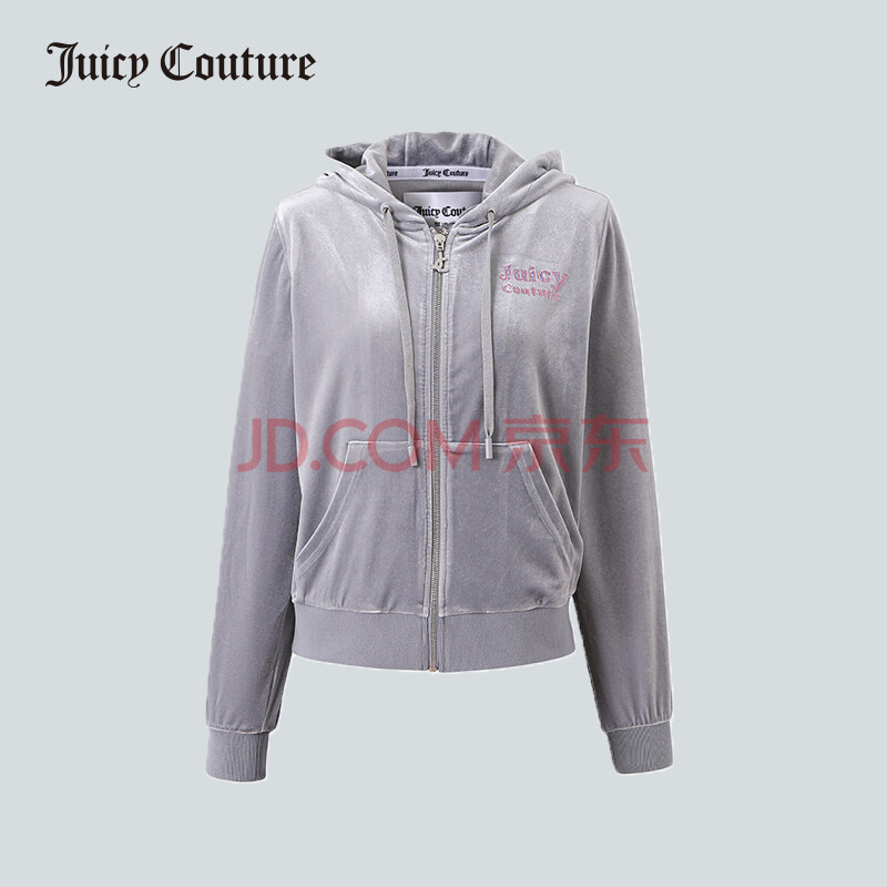 juicy couture橘滋2021春夏新款外套烫钻logo连帽卫衣