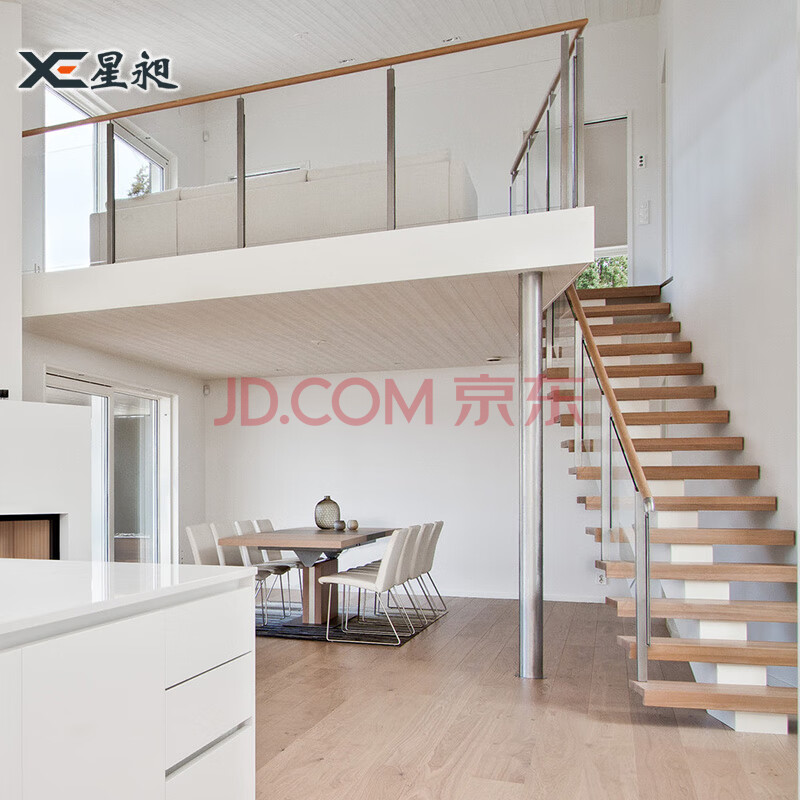 护栏loft复式跃层别墅公寓挑高办公室高端大气简约轻奢小户型省空间