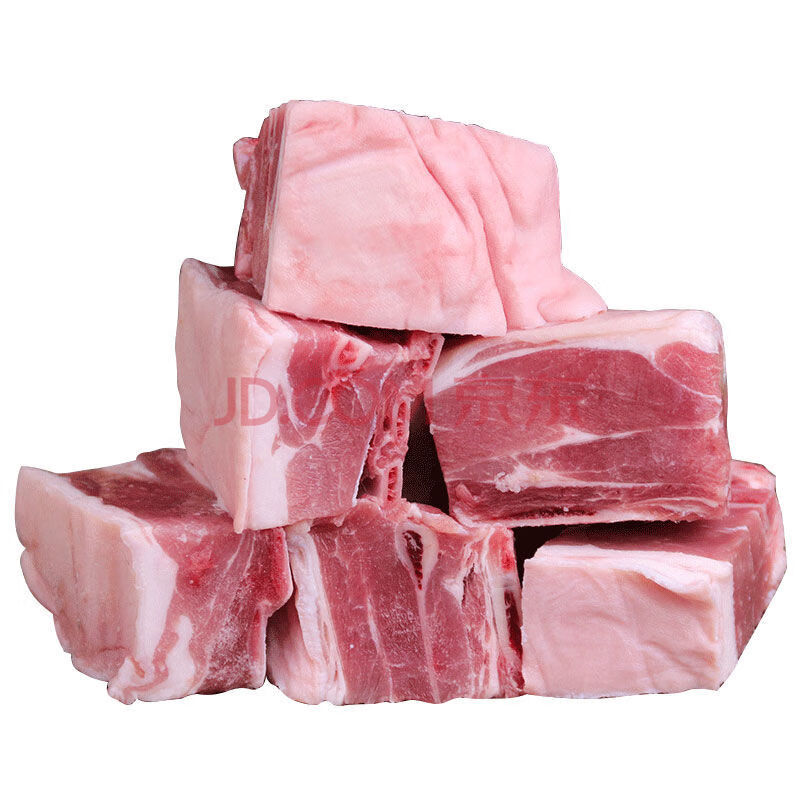 新鲜带皮羊肉块内蒙散养草地羔羊肉现宰速冻羊排羊腿肉 2斤带皮肉块