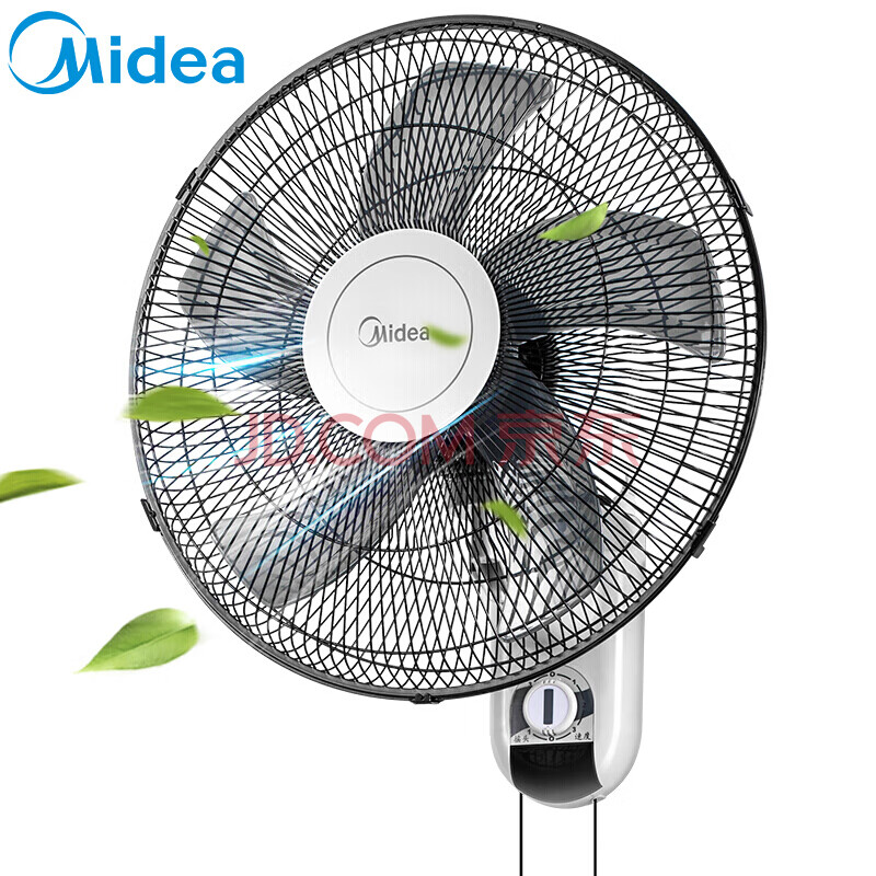 美的(midea)壁扇16吋遥控壁挂式牛角风扇挂墙挂扇家用宿舍食堂摇头大