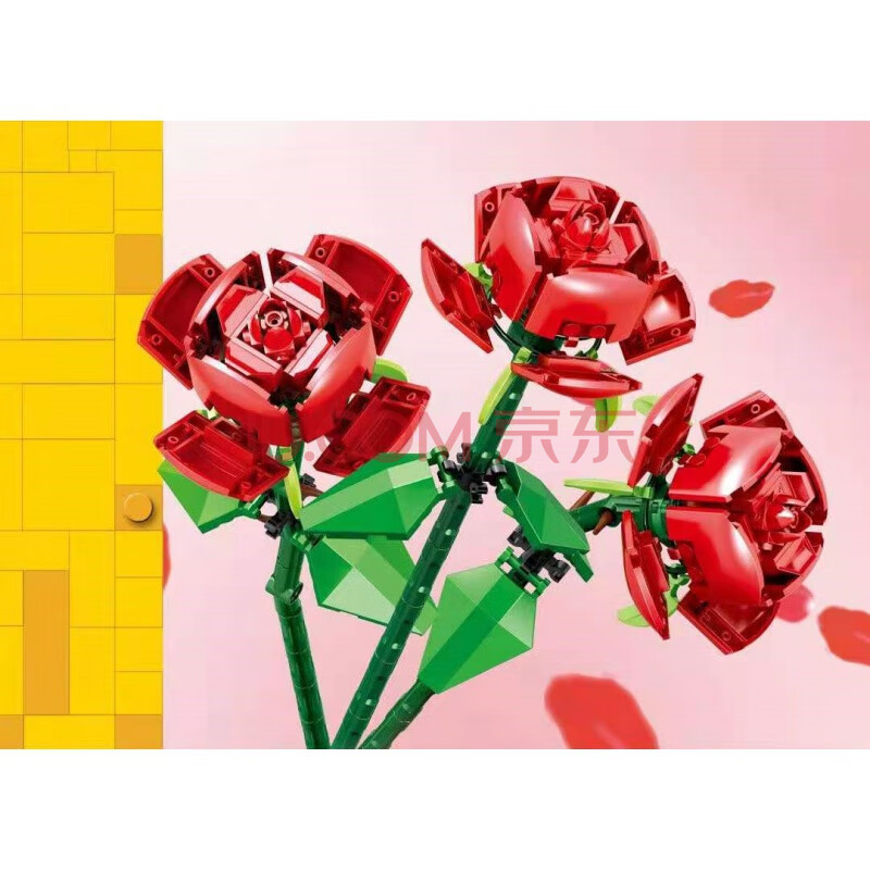 乐高花束10280鲜花卉盆景lego玫瑰永生插花积木玩具女孩系列 玫瑰花束