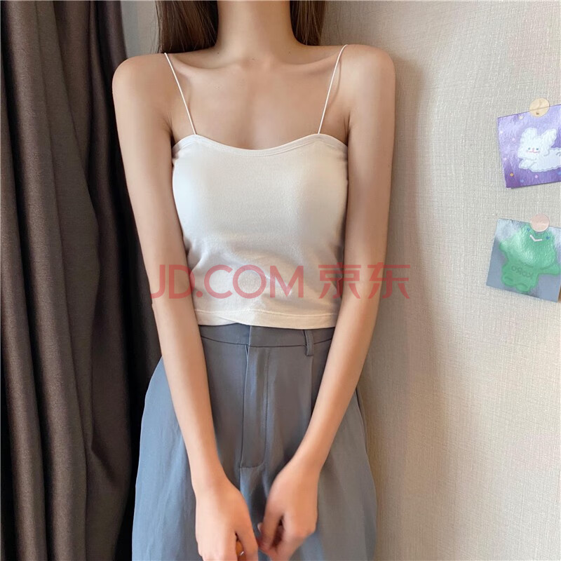 吊带小背心女士打底防走光细肩带美背带胸垫裹胸抹胸内搭外穿打底内衣