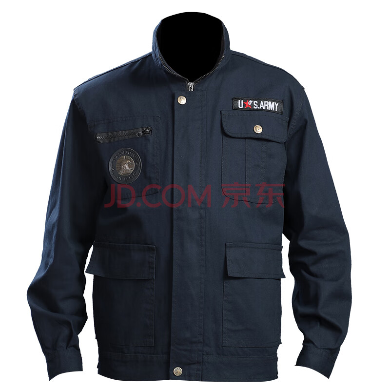 途中雨春工作服上衣男士长袖夹克外套男装加肥加大码工装劳保服电焊a