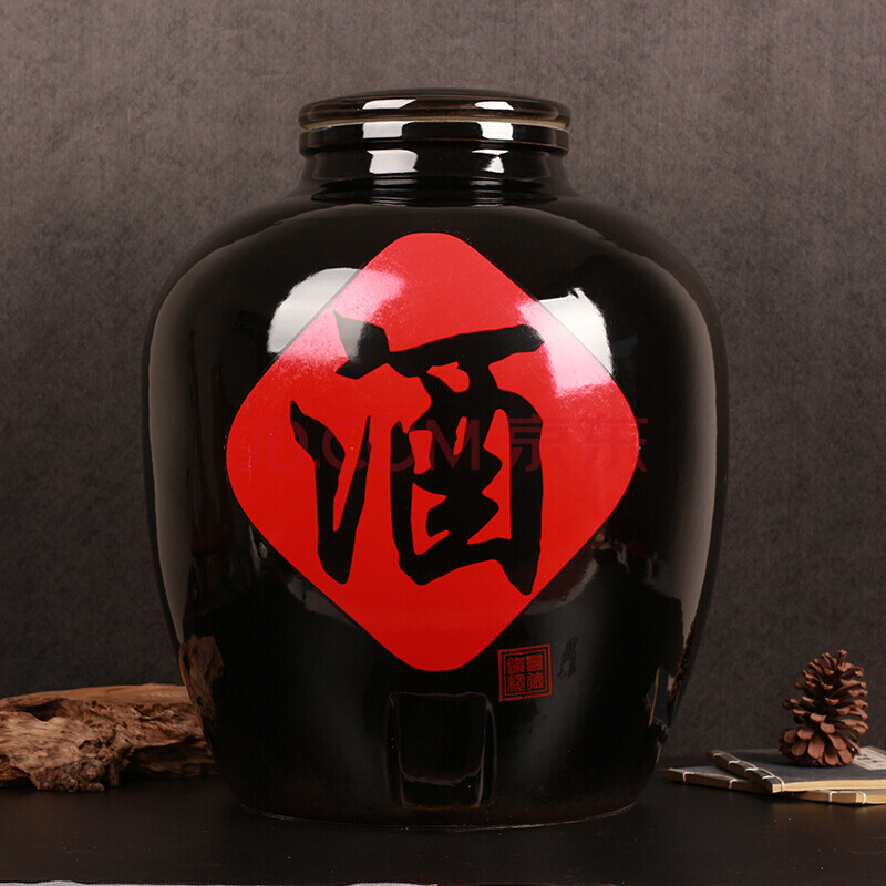 五粮液 茅台 习酒 汾酒用酒具 仿古陶瓷酒坛10/20斤30/50斤酒缸黑色釉