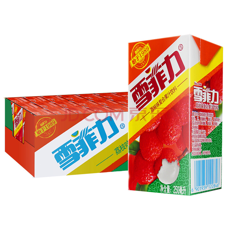 雪菲力荔枝味复合果汁饮料250ml*24盒整箱夏日果味饮料