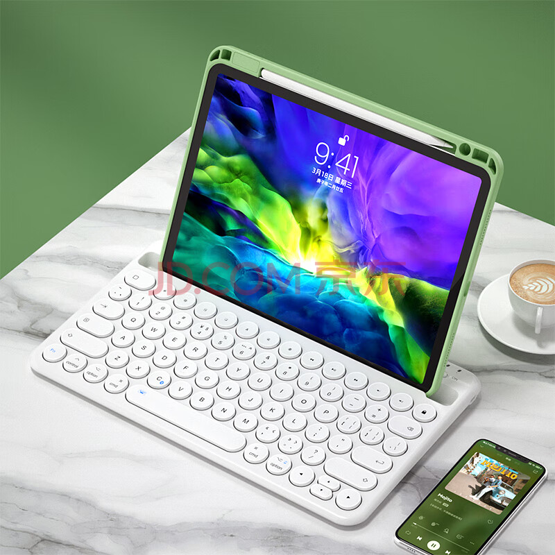 2021新款ipad蓝牙键盘pro液态硅胶2020保护壳air4/3/2苹果平板保护套