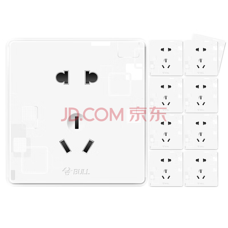 公牛(bull) 开关插座 g18系列 正五孔开关 86型插座面板g18z223 白色