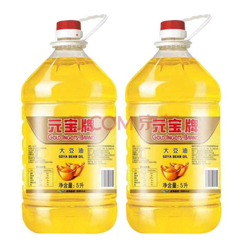 元宝大豆油餐饮家庭商用批发5l/10l整箱炒菜香菜籽色拉油桶 元宝大