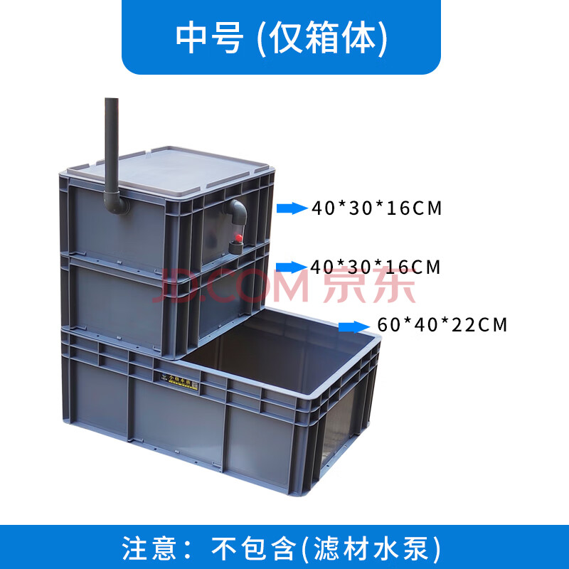 【可开票】鱼缸改底滤加装滴流过滤周转箱滴流过滤箱金鱼锦鲤增氧过滤