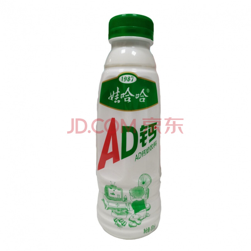 娃哈哈ad钙奶含乳饮料450ml大瓶装早餐牛奶儿童 【绿】原味 450ml*5瓶