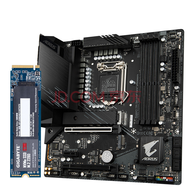 技嘉小雕 b560m aorus elite主板 技嘉(gigabyte 1tb ssd固态硬盘猛