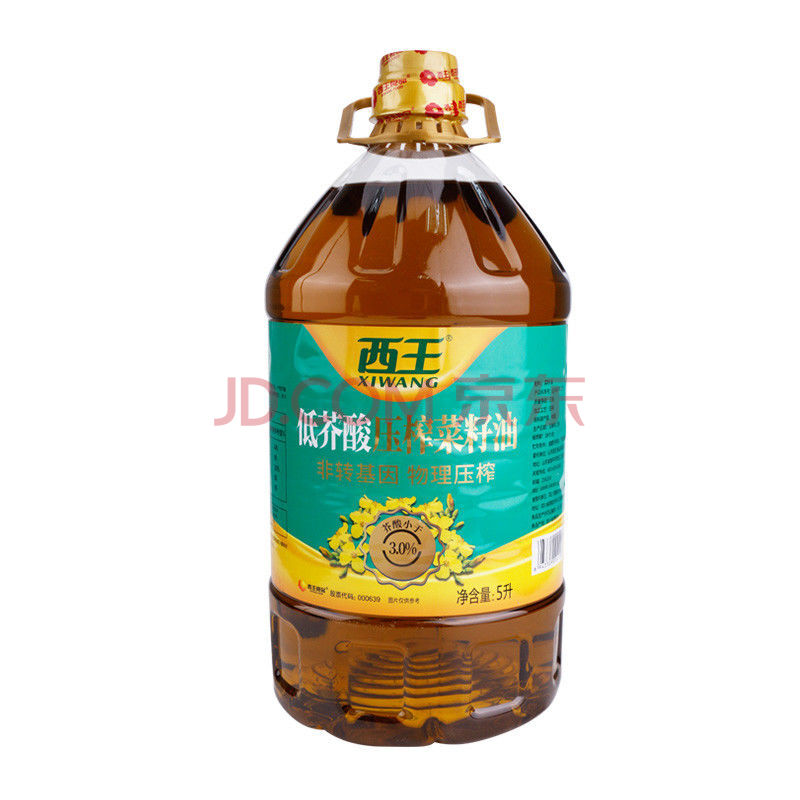 8l 多种规格可选 物理压榨 食用油 粮油烘焙 低芥酸菜籽油5l