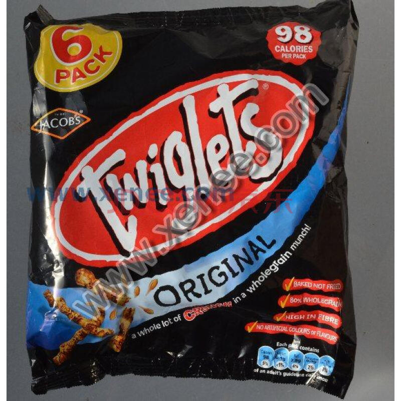 英国jacobs jacob jacob"s twiglets original全麦棍 饼干 食 6小包