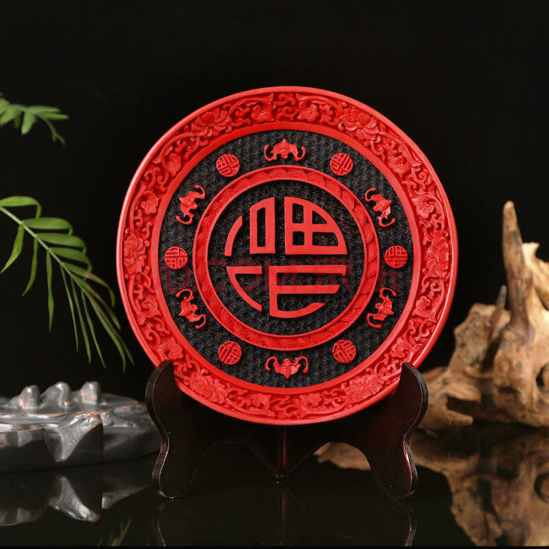 北京漆器盘 漆雕漆北京特产看盘 民间漆器工艺品摆件商务礼品老外北京