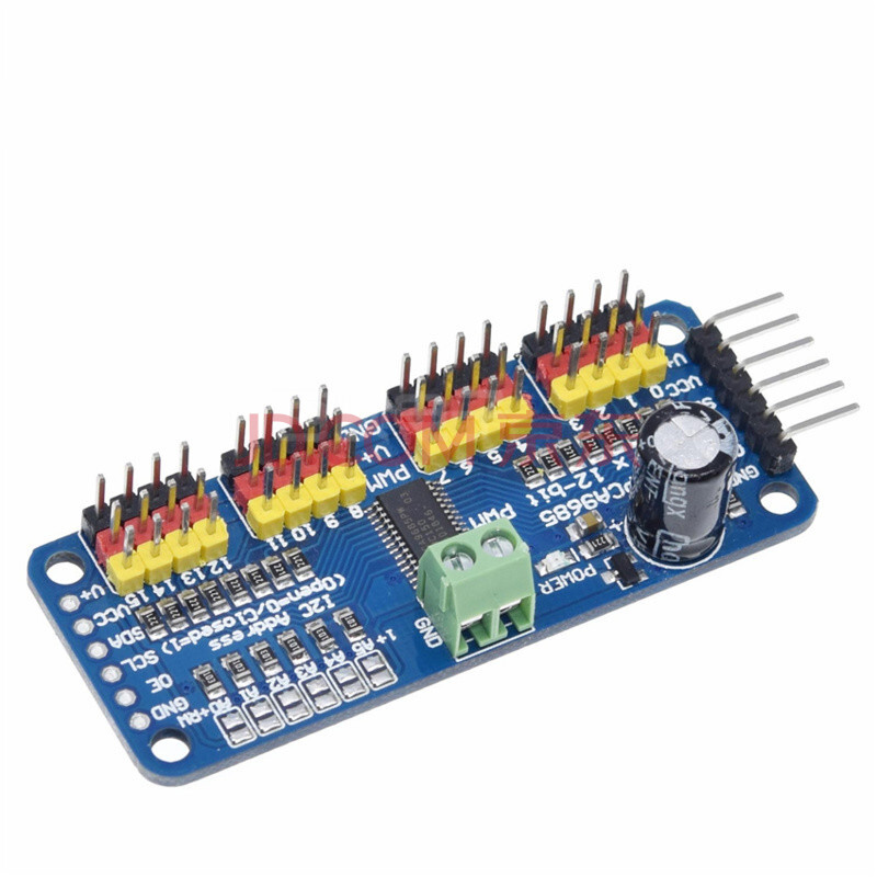 16路pwm servo 舵机驱动板机器人控制器iic接口驱动器模块pca9685