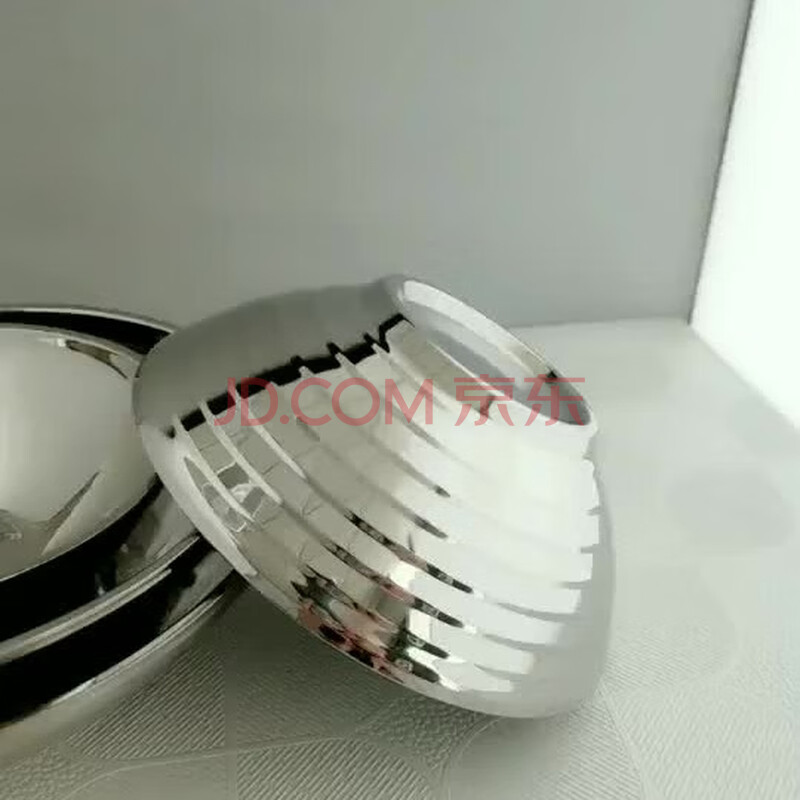 五和 内外304材质双层碗大公碗防烫斗笠碗外径20cm-高7.1cm 2个价