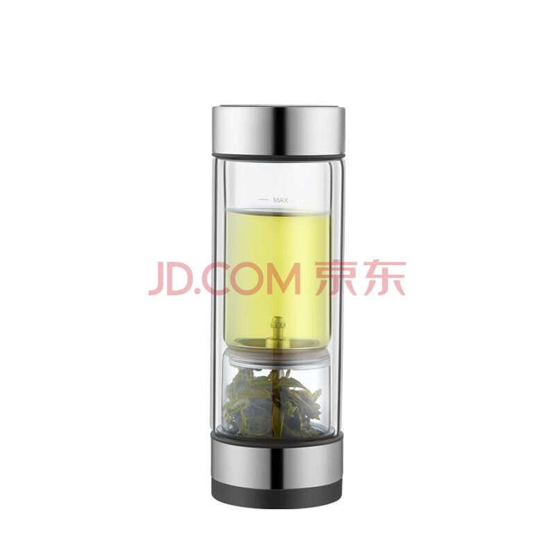 苏泊尔（SUPOR）茶水分离玻璃杯 KC36JH10 360ml 伯爵黑