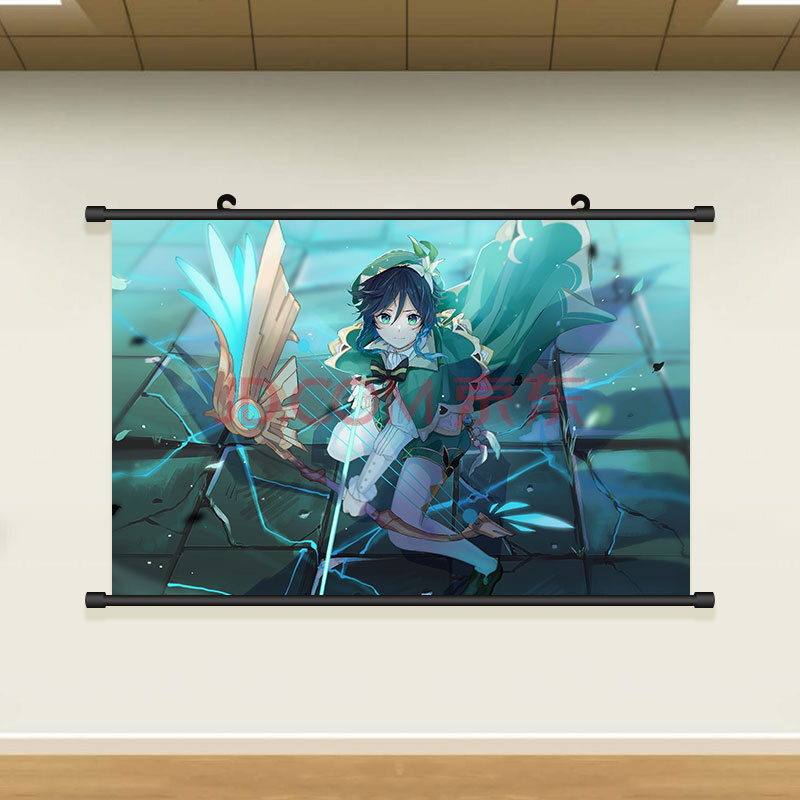 原神温迪挂画动漫周边巴巴托斯海报风神壁纸宿舍二次元背景墙 温迪06