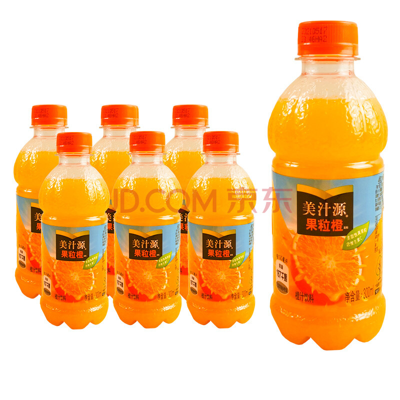 美汁源果粒橙饮料 美汁源果粒橙300ml*6瓶/箱