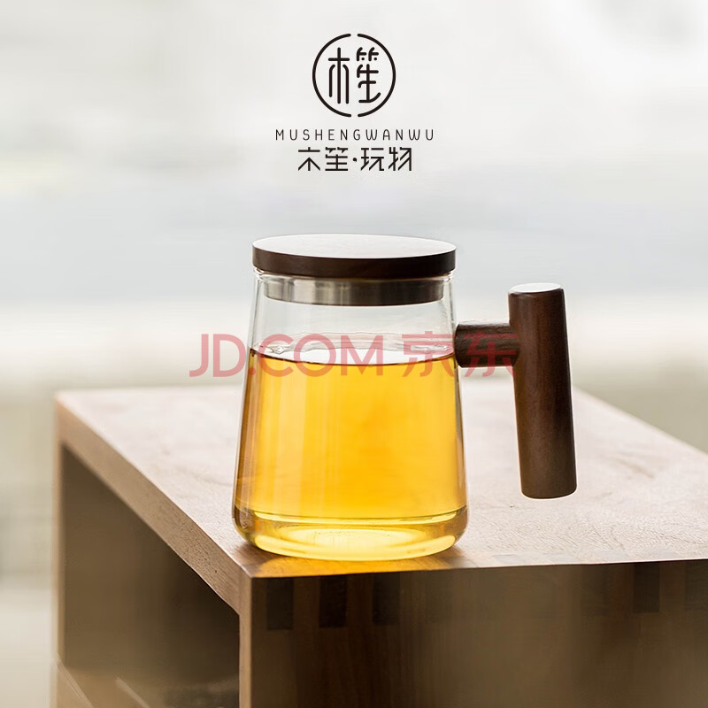 木笙玩物（MUSHENGWANWU）耐热茶水分离玻璃杯泡茶杯过滤水杯子 木笙初笙杯6A-430ml